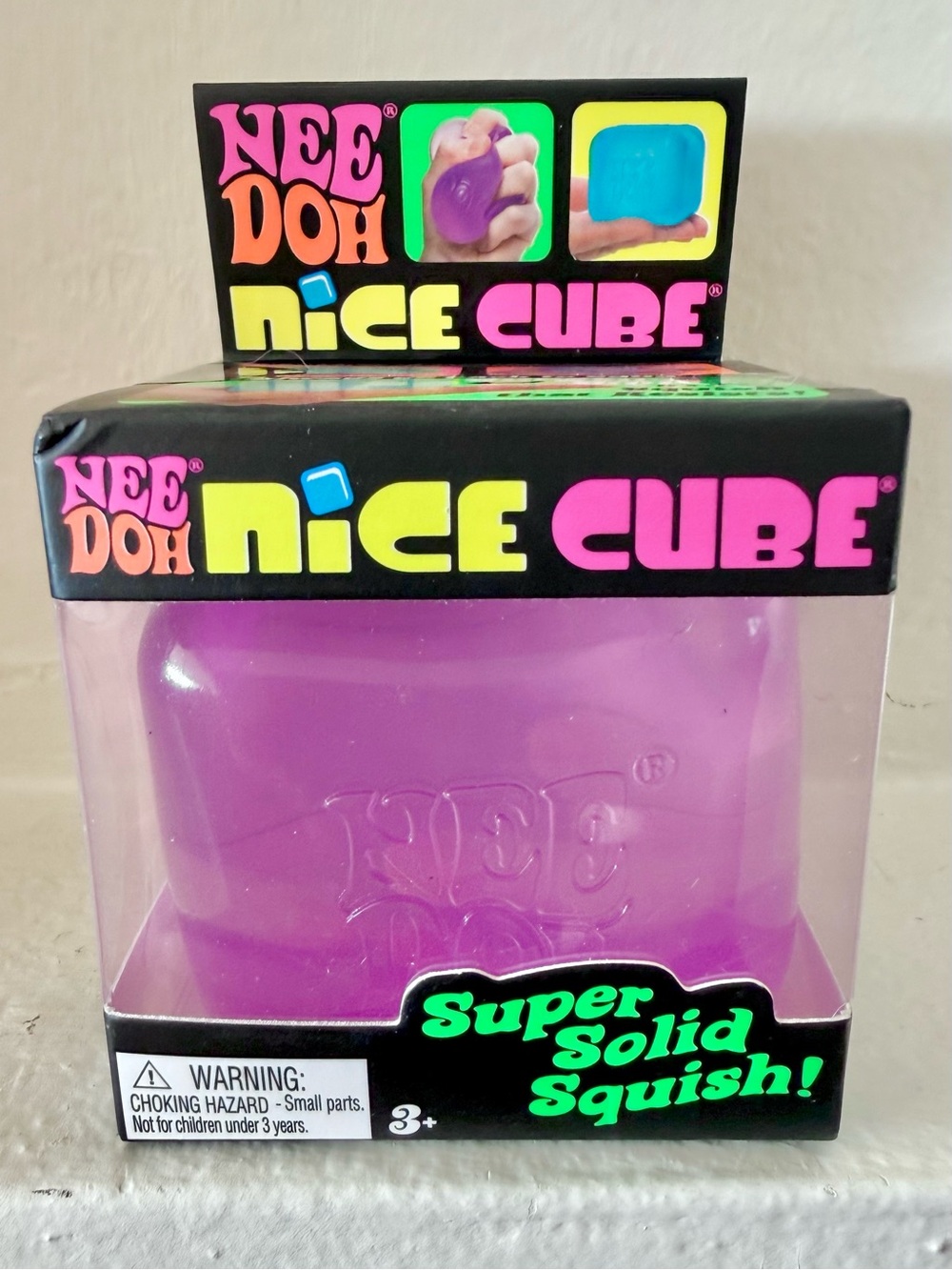 100% AUTHENTIC Schylling NeeDoh NEE DOH Nice Cube - Purple! Brand new, unopened!